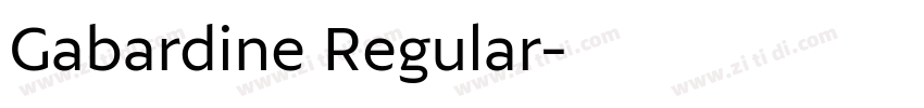 Gabardine Regular字体转换